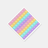 Pop It Pastell-Muster Geburtstag  Serviette (Ecke)