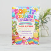 Pop-It-Picknick-Geburtstagsfeier Einladung (Stehend Vorderseite)