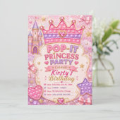 Pop-It Prinzessin Geburtstagsfeier Einladung (Stehend Vorderseite)