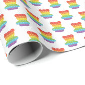 Pop It! | Rainbow Birthday Geschenkpapier (Rolleneckpunkt)