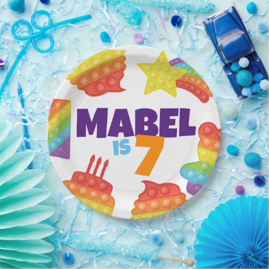 Pop It! | Rainbow Birthday Pappteller (Party)