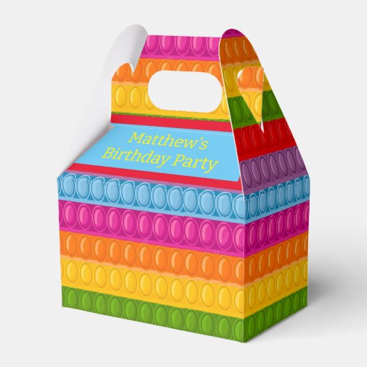 Pop it Rainbow Colorful Birthday Party Geschenkschachtel (Vorderseite)