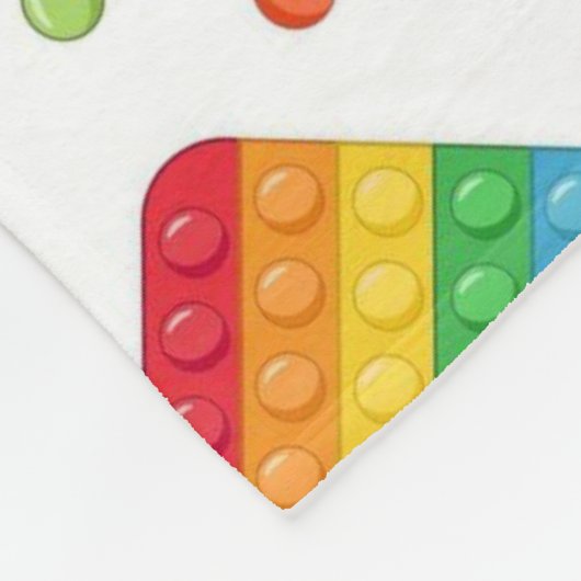 Pop It Spielzeug Regenbogenfarben Kinder Fleecedecke (Ecke)