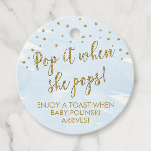 POP IT TAGS, BOY CHAMPAGNE GEGENSTÄNDE GESCHENKANHÄNGER