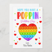 Pop It Valentine's Day Class Cards Einladung (Vorne/Hinten)