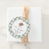 Pop it when she Pops Green Gingham Cowboy  Geschenkanhänger (Beispiel)