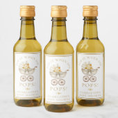 Pop It When She Pops Neutral Carriage Label Weinetikett (Flaschen)