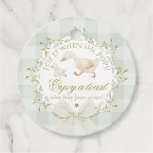 Pop it when she Pops Silly Goose Sage Baby shower Geschenkanhänger (Vorderseite)