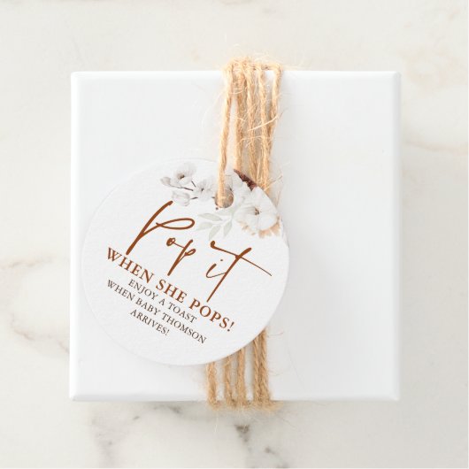 Pop It When Shen Pops Terracotta Boho Kinderdusche Geschenkanhänger (Beispiel)