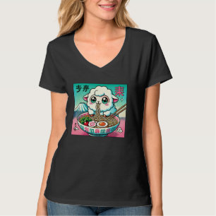 Pop Japanisch Fuji Noodle Lover Niedlich Lamm Scha T-Shirt