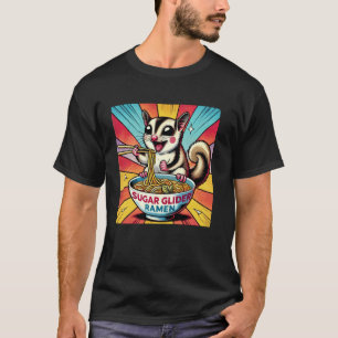 Pop japanische Kunst Nudeln Wildtiere Zucker Gleit T-Shirt