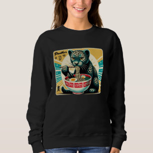 Pop japanische Kunst Poststempel Nudeln Panther Ra Sweatshirt