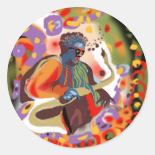 **Pop Jazz MAn** Runder Aufkleber