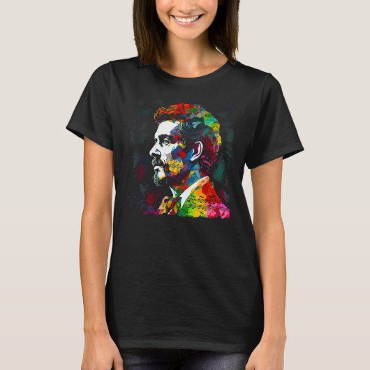 Pop Johann Strauss Music Piano T-Shirt (Vorderseite)