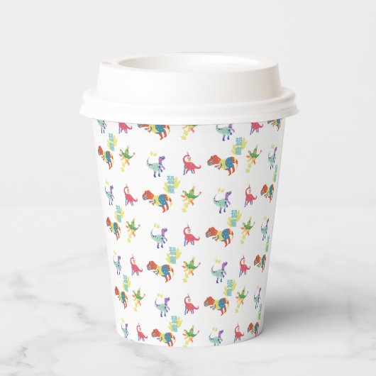 Pop Kanji Dinosaur Pappbecher (Rückseite)