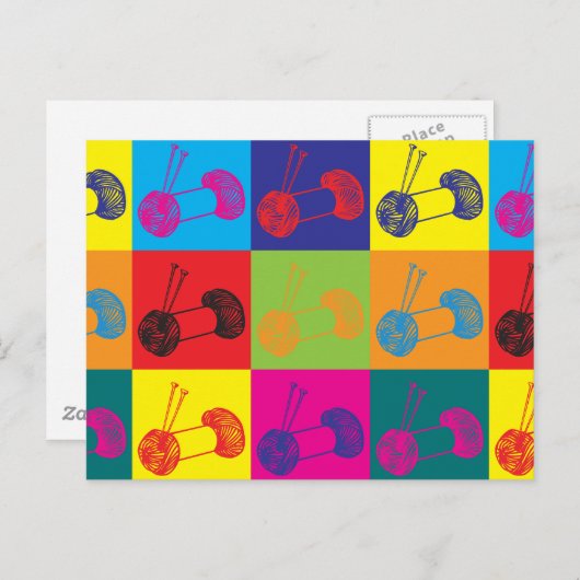 Pop Knittern Postkarte (Vorne/Hinten)