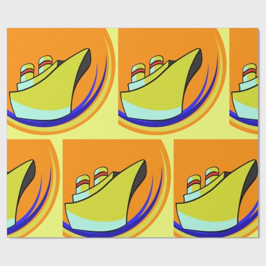 Pop Kreuzfahrt Geschenkpapier (Flach)