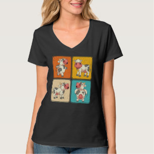 Pop  Kuh Landwirtschaft Tier  Landwirt Landwirtsch T-Shirt