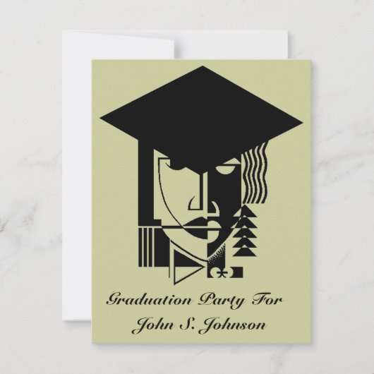 Pop-Kunst-Abschluss-Party Einladungs-Absolvent Einladung (Vorderseite)