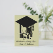 Pop-Kunst-Abschluss-Party Einladungs-Absolvent Einladung (Stehend Vorderseite)