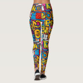 Pop Kunst abstraktes geometrisches Muster 28 Leggings (Rückseite)
