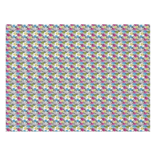 Pop-Kunst-Ananas und Palmblätter 2 Tischdecke (Vorderseite (Horizontal))