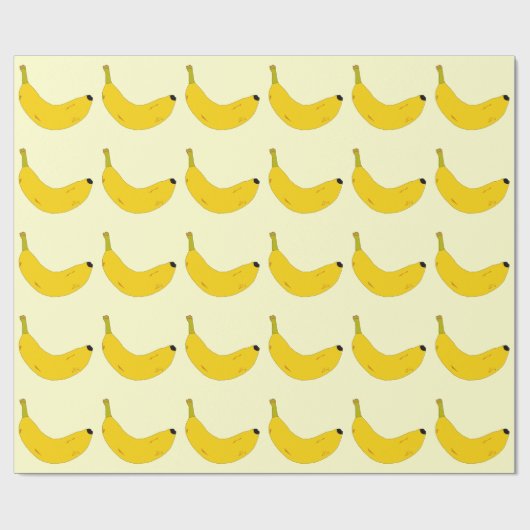 POP-KUNST-ART-BANANEN-MUSTER GESCHENKPAPIER (Flach)