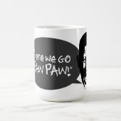 Pop-Kunst-Art - hier gehen wir Tatzen-Tatze Kaffeetasse (Mittel)