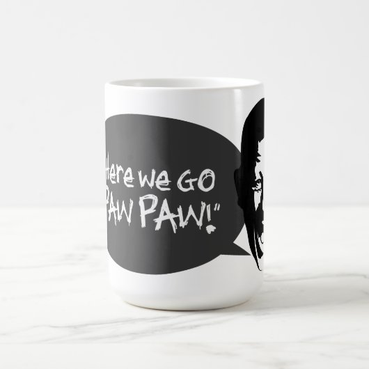 Pop-Kunst-Art - hier gehen wir Tatzen-Tatze Kaffeetasse (Mittel)