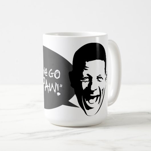 Pop-Kunst-Art - hier gehen wir Tatzen-Tatze Kaffeetasse (VorderseiteRechts)