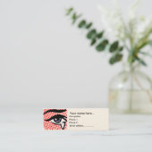 Pop-Kunst-Auge Mini Visitenkarte (Stehend Vorderseite)