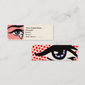 Pop-Kunst-Auge Mini Visitenkarte (Vorne/Hinten)