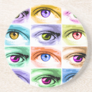 Pop-Kunst-Augen Untersetzer