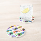 Pop-Kunst-Augen Untersetzer (Seite)