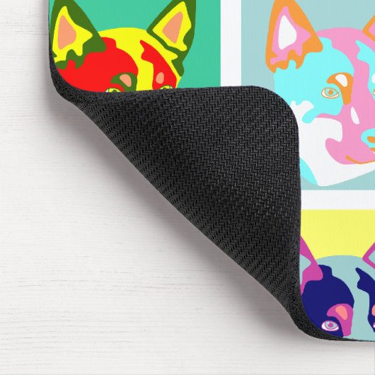 Pop-Kunst-australischer Vieh-Hund Mousepad (Ecke)
