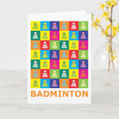 Pop-Kunst-Badminton Karte (Gelbe Blume)