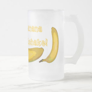 Pop-Kunst-Bananen-Milchshake-Glas-Tasse Mattglas Bierglas