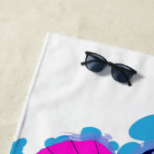 Pop-Kunst-blaues Schmetterlings-Badetuch Strandtuch (Beispiel)