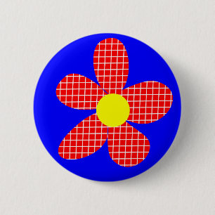 Pop-Kunst-Blume Button