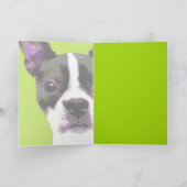 POP Kunst-Boston-Terrier Karte (Innenseite)