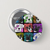 Pop-Kunst-Boxer Button (Vorne & Hinten)