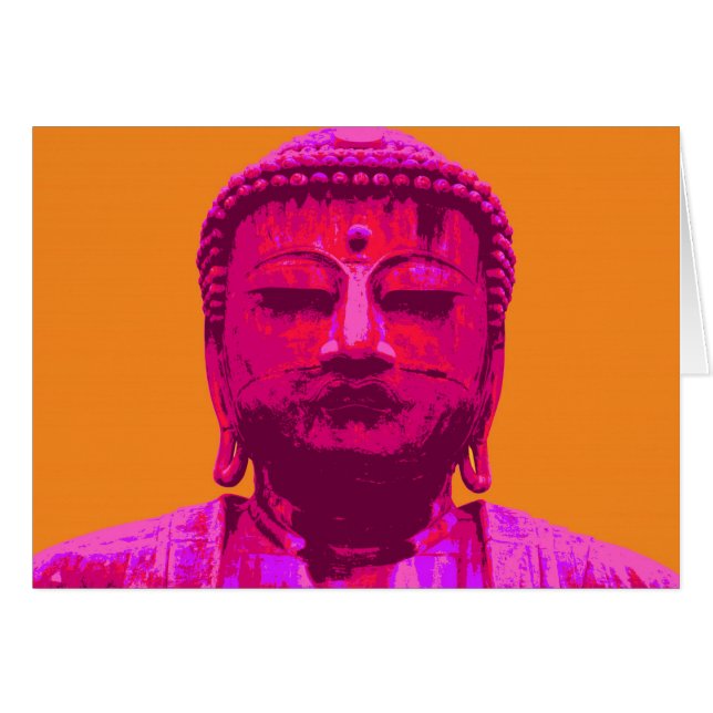 Pop-Kunst-Buddharosa und -orange (Vorderseite (Horizontal))