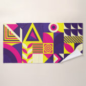 Pop Kunst, bunte geometrische Formen. Badehandtuch (Badehandtuch)