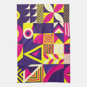 Pop Kunst, bunte geometrische Formen. Geschirrtuch (Vertikal)