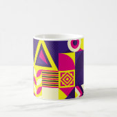 Pop Kunst, bunte geometrische Formen. Kaffeetasse (Mittel)