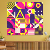 Pop Kunst, bunte geometrische Formen. Leinwanddruck (Insitu (Wohnzimmer))