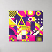Pop Kunst, bunte geometrische Formen.