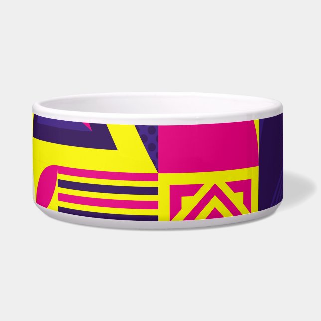Pop Kunst, bunte geometrische Formen. Napf (Vorderseite)