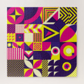 Pop Kunst, bunte geometrische Formen. Puzzle (Horizontal)