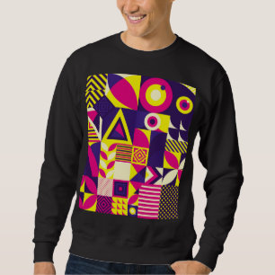 Pop Kunst, bunte geometrische Formen. Sweatshirt